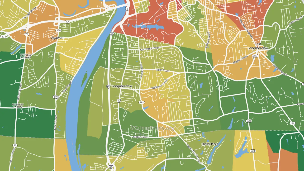 01106, MA Map of Drug-Related Crime Rates