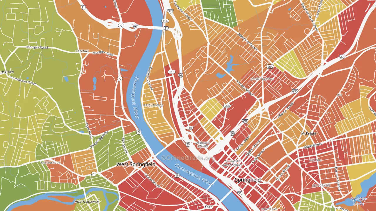 01107, MA Map of Drug-Related Crime Rates