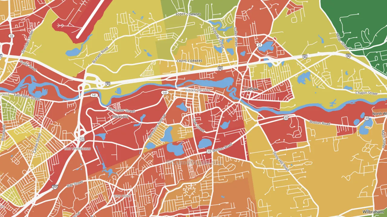 01151, MA Map of Drug-Related Crime Rates