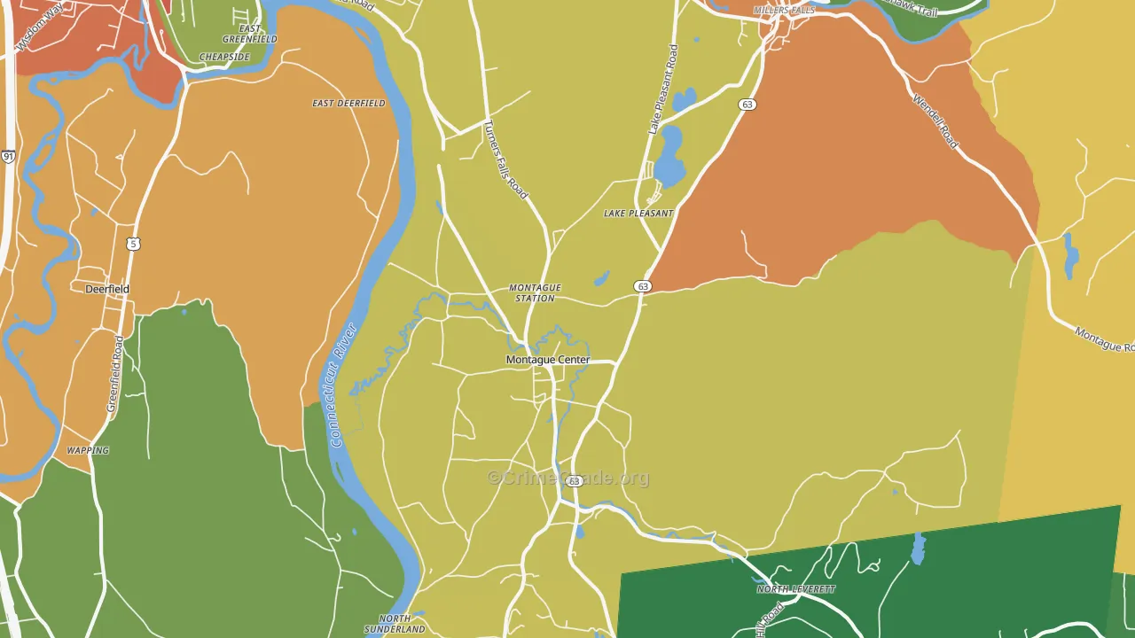 01351, MA Map of Drug-Related Crime Rates