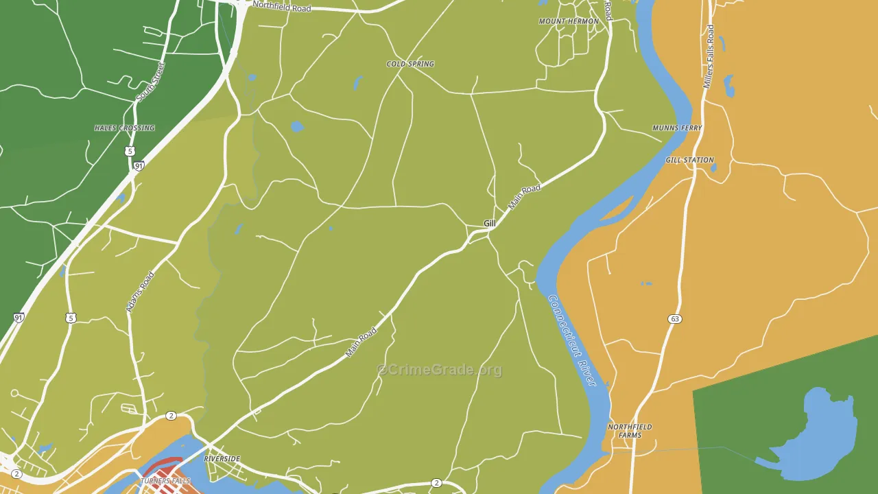 01354, MA Map of Drug-Related Crime Rates