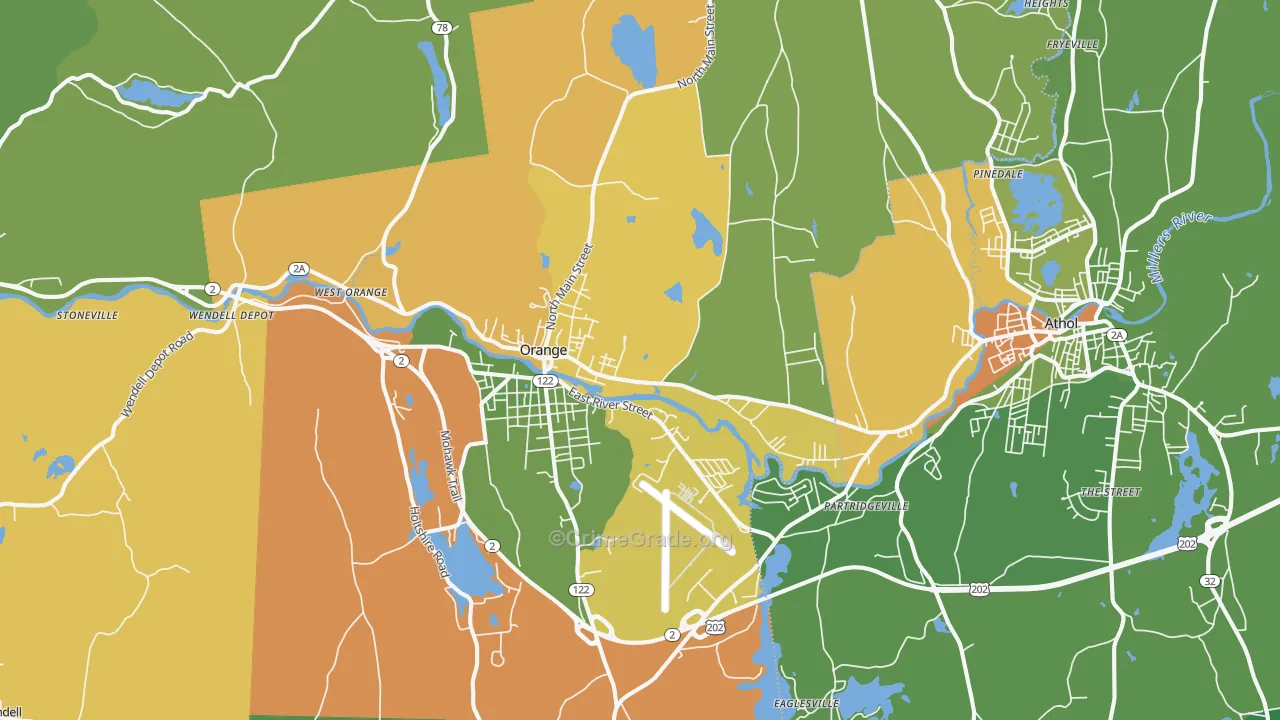 01364, MA Map of Drug-Related Crime Rates