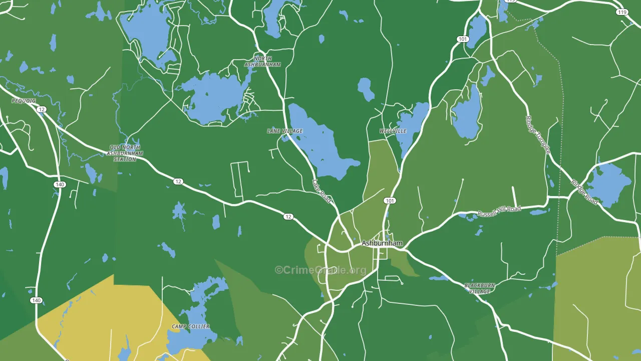01430, MA Map of Drug-Related Crime Rates