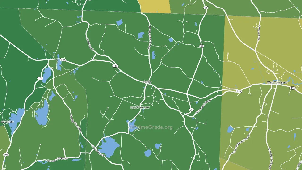 01431, MA Map of Drug-Related Crime Rates
