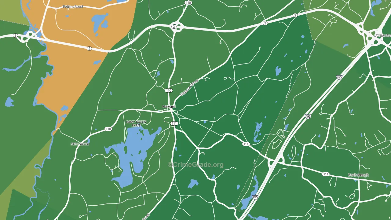01451, MA Map of Drug-Related Crime Rates