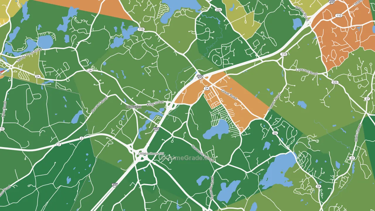 01460, MA Map of Drug-Related Crime Rates