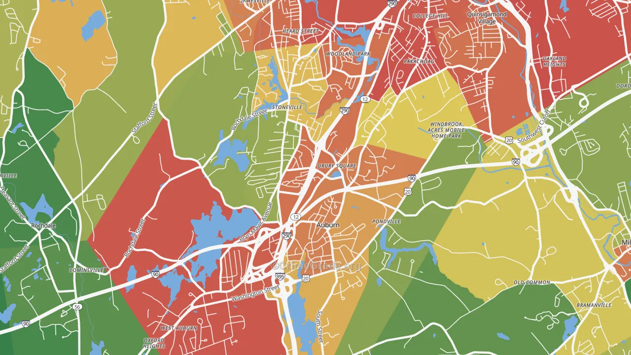 01501, MA Map of Drug-Related Crime Rates