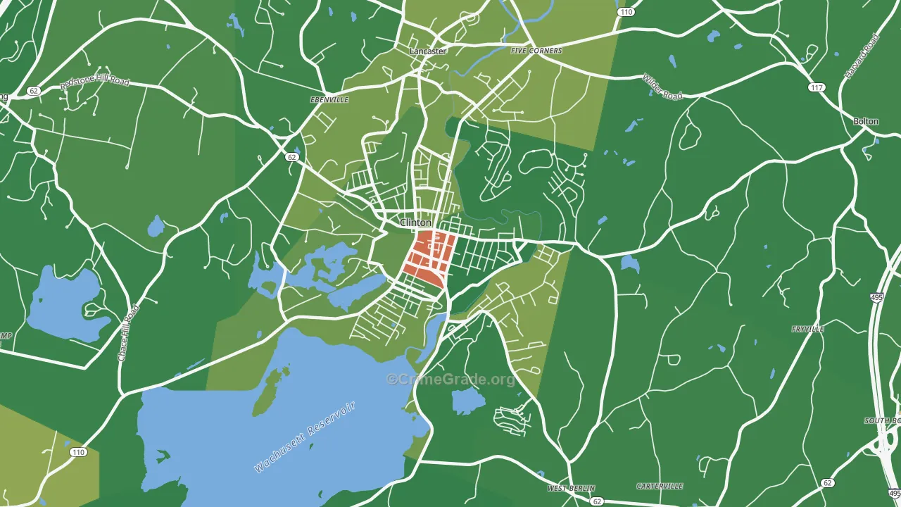 01510, MA Map of Drug-Related Crime Rates