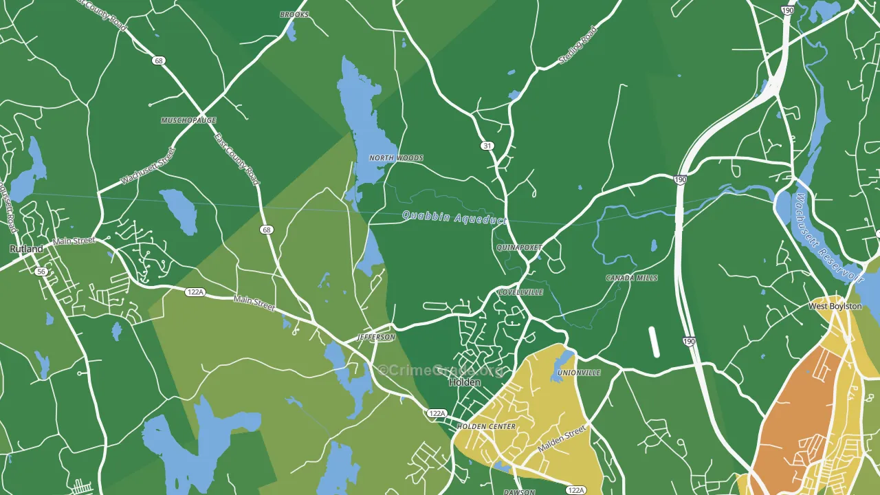 01522, MA Map of Drug-Related Crime Rates