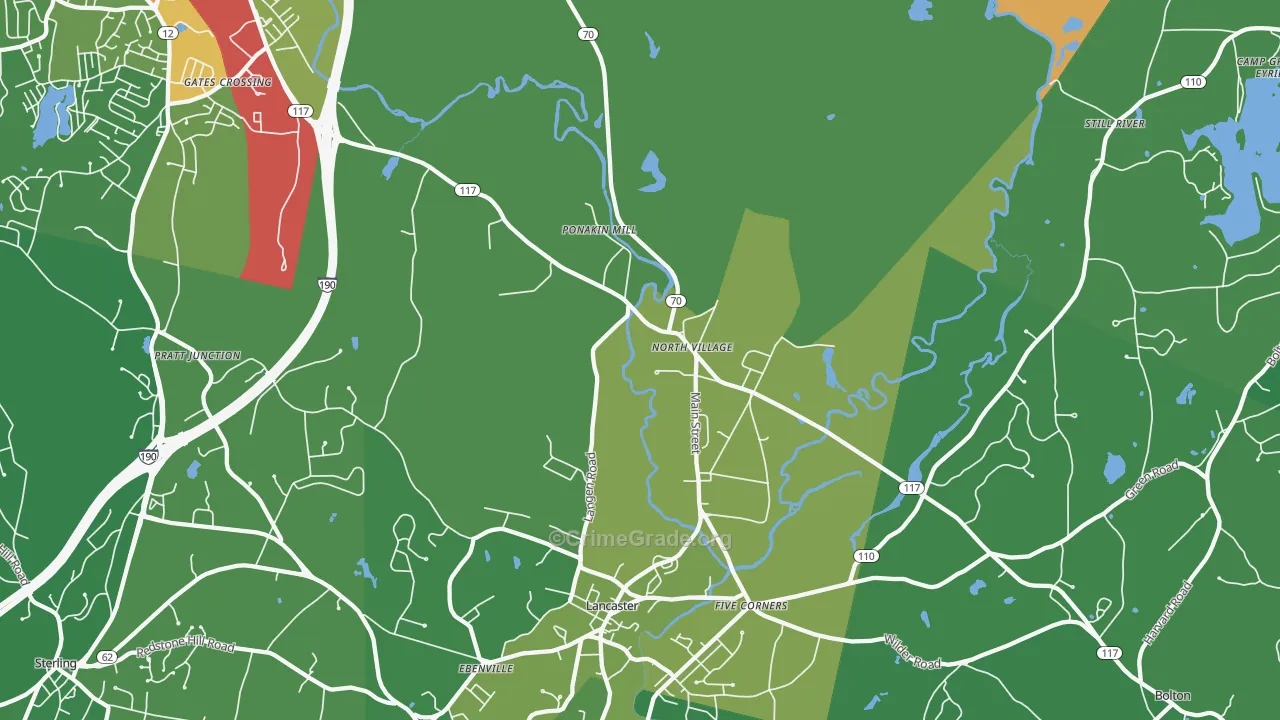 01523, MA Map of Drug-Related Crime Rates