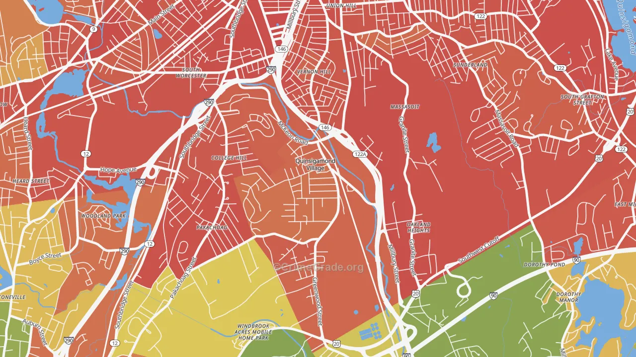 01607, MA Map of Drug-Related Crime Rates