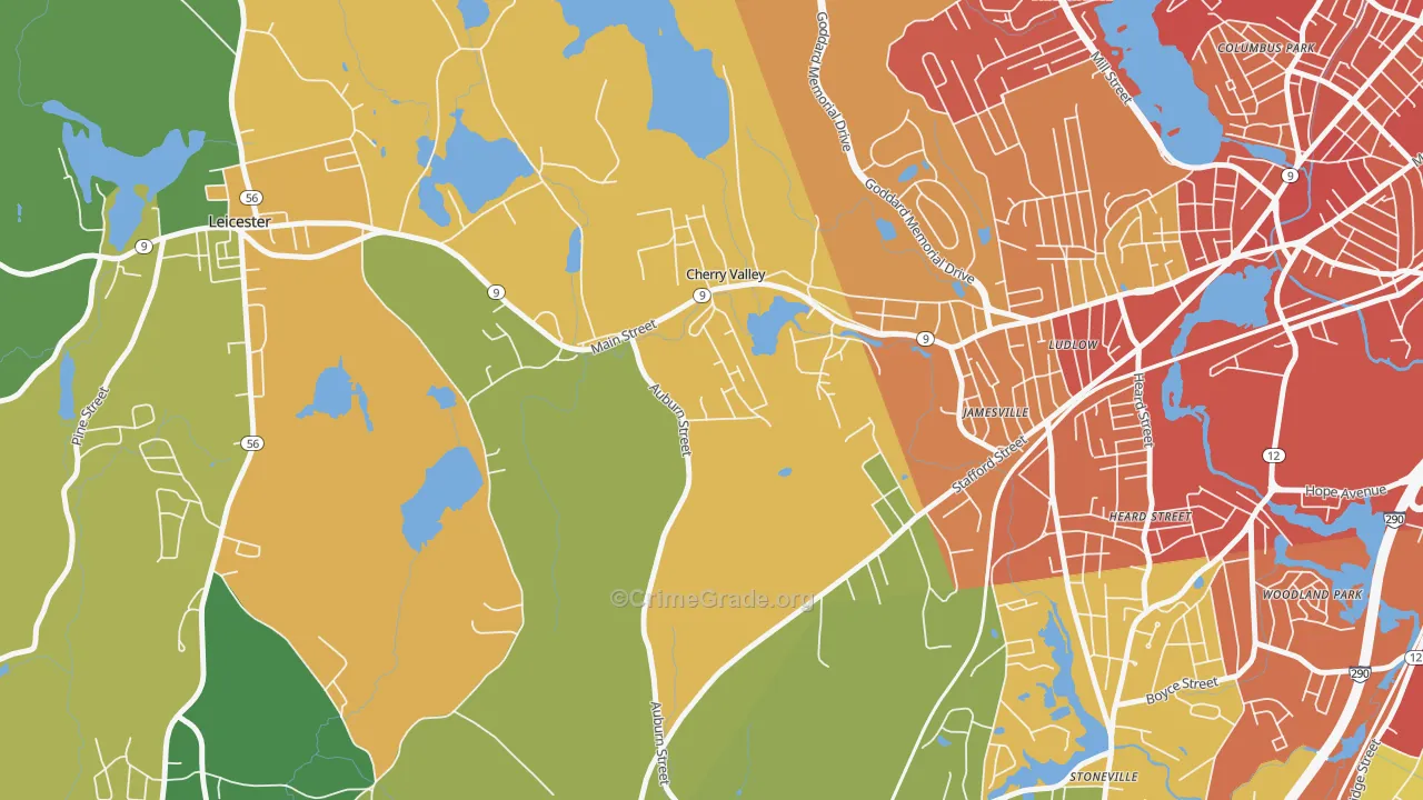 01611, MA Map of Drug-Related Crime Rates