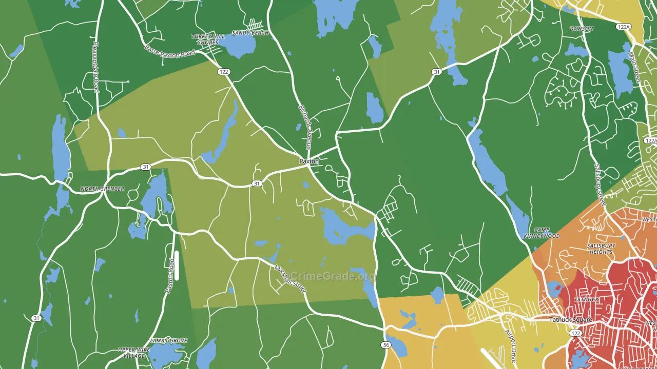 01612, MA Map of Drug-Related Crime Rates