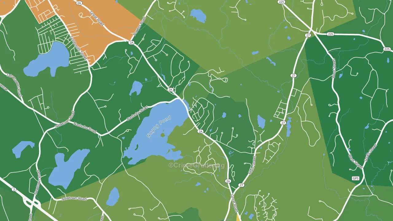 01718, MA Map of Drug-Related Crime Rates