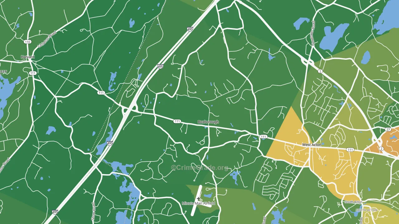 01719, MA Map of Drug-Related Crime Rates