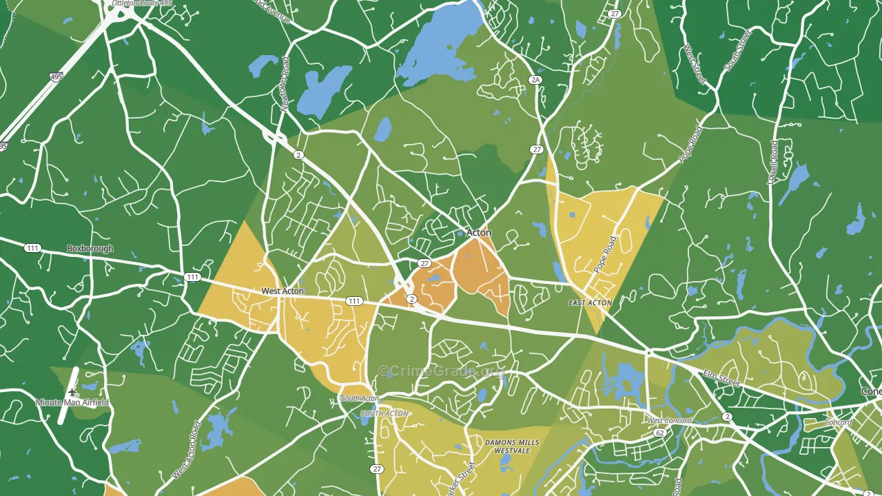 01720, MA Map of Drug-Related Crime Rates