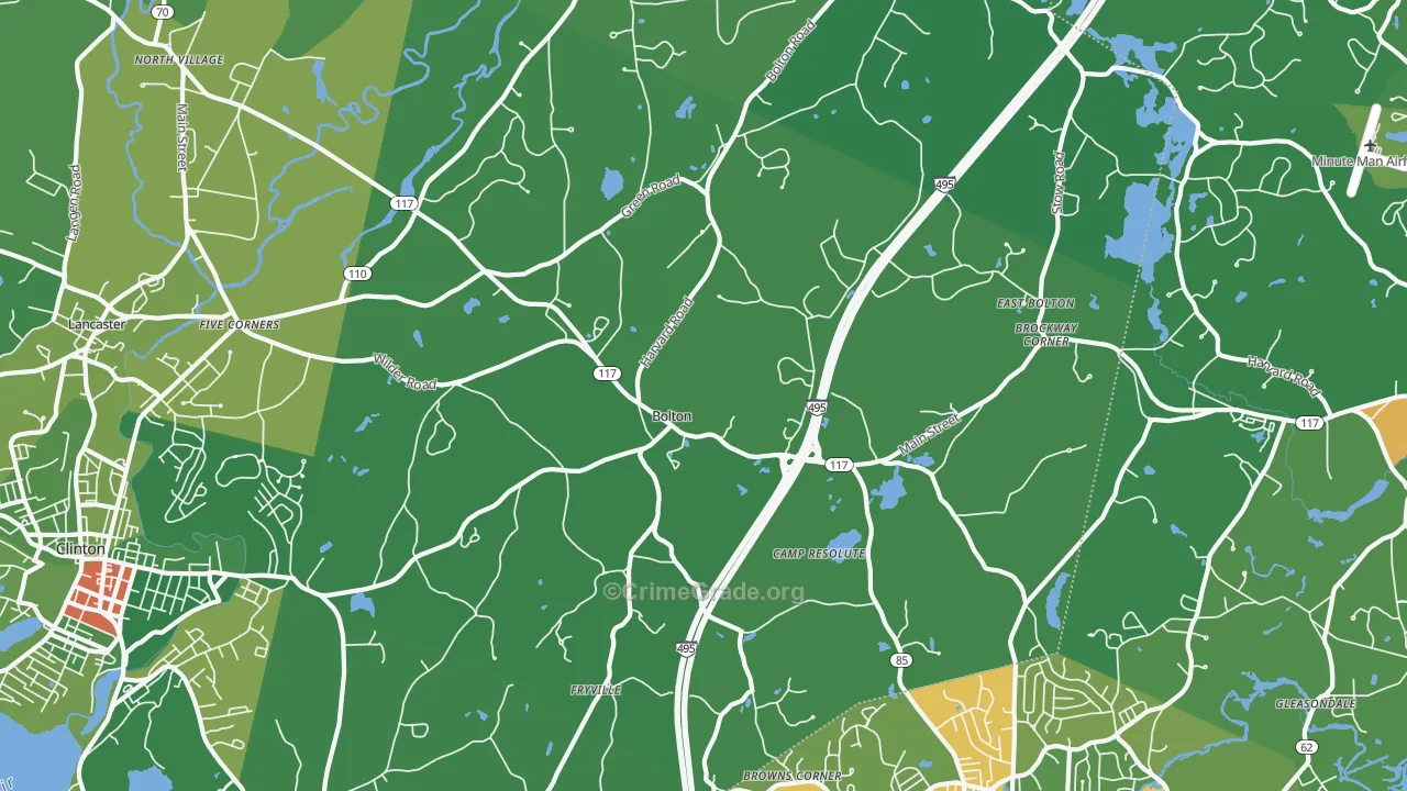 01740, MA Map of Drug-Related Crime Rates