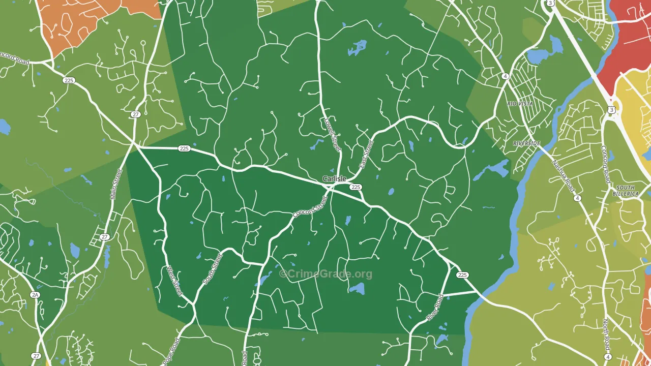 01741, MA Map of Drug-Related Crime Rates