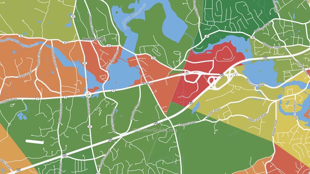01745, MA Map of Drug-Related Crime Rates