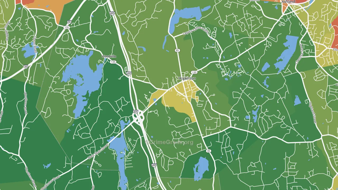 01748, MA Map of Drug-Related Crime Rates
