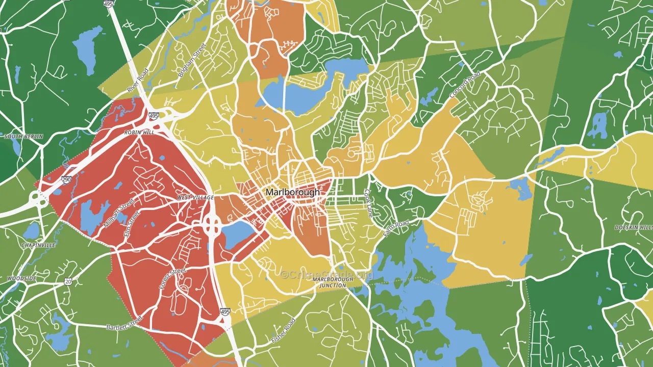 01752, MA Map of Drug-Related Crime Rates