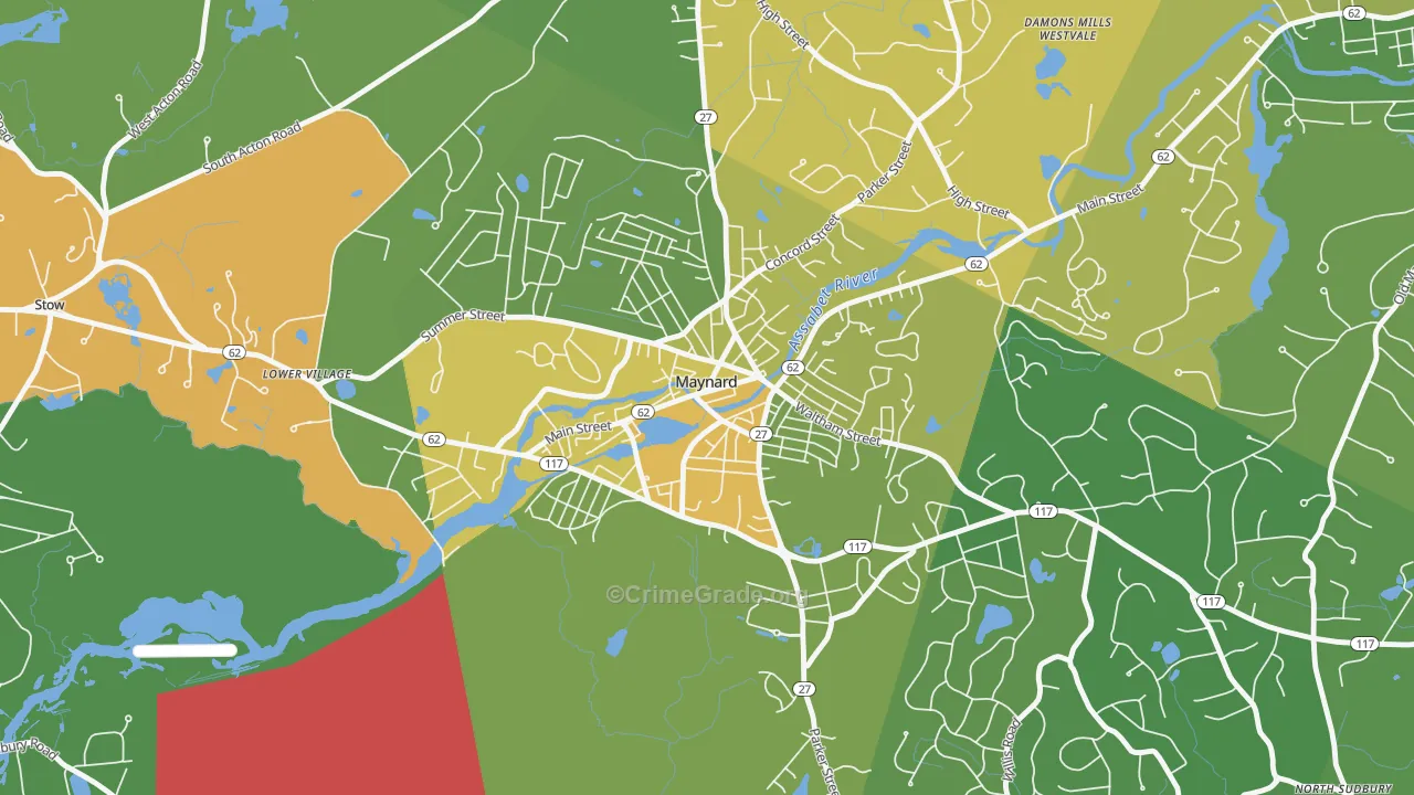 01754, MA Map of Drug-Related Crime Rates