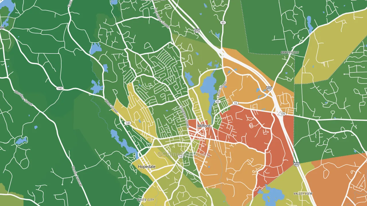 01757, MA Map of Drug-Related Crime Rates