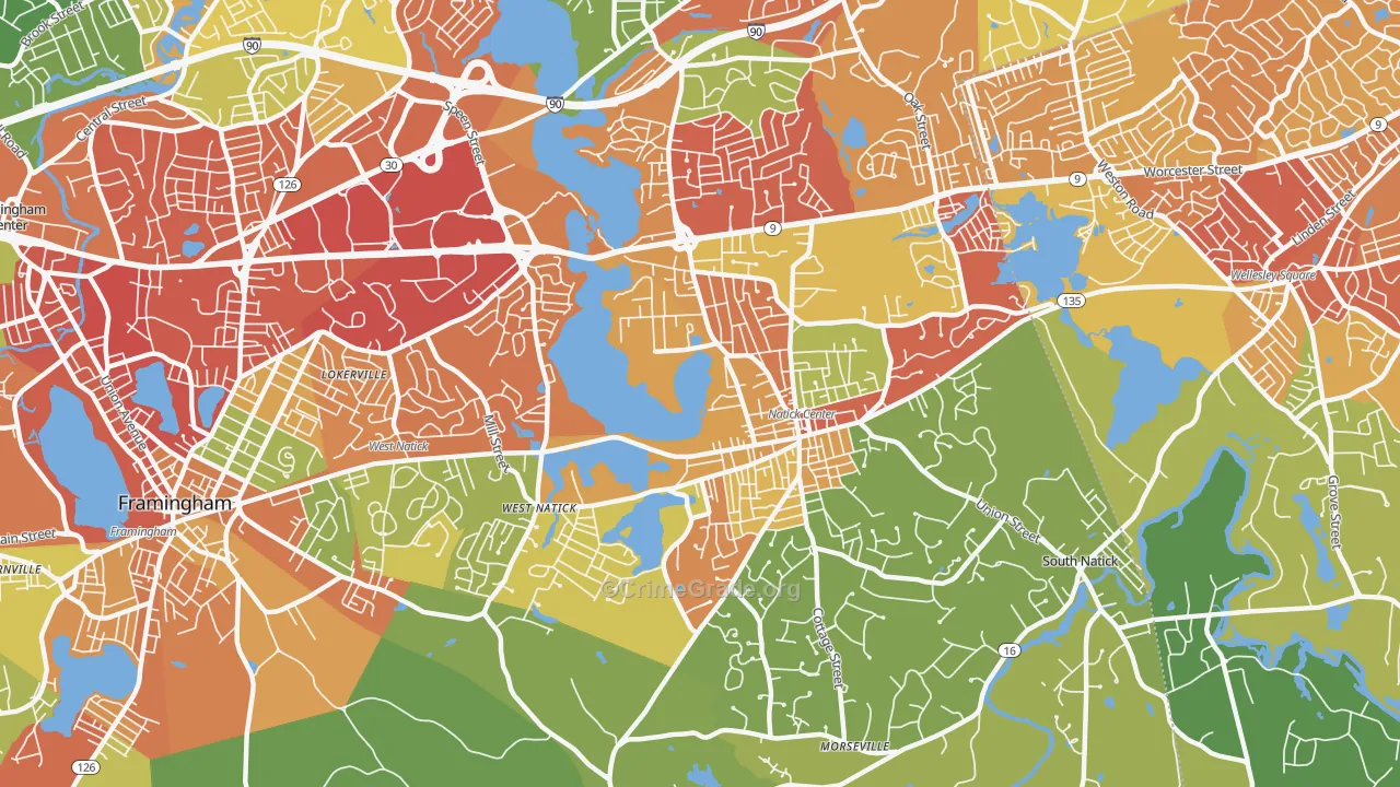 01760, MA Map of Drug-Related Crime Rates