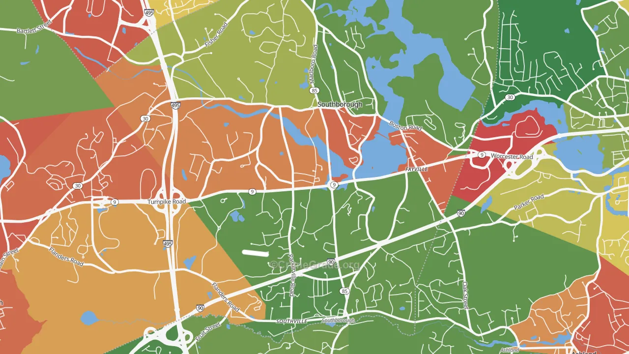 01772, MA Map of Drug-Related Crime Rates