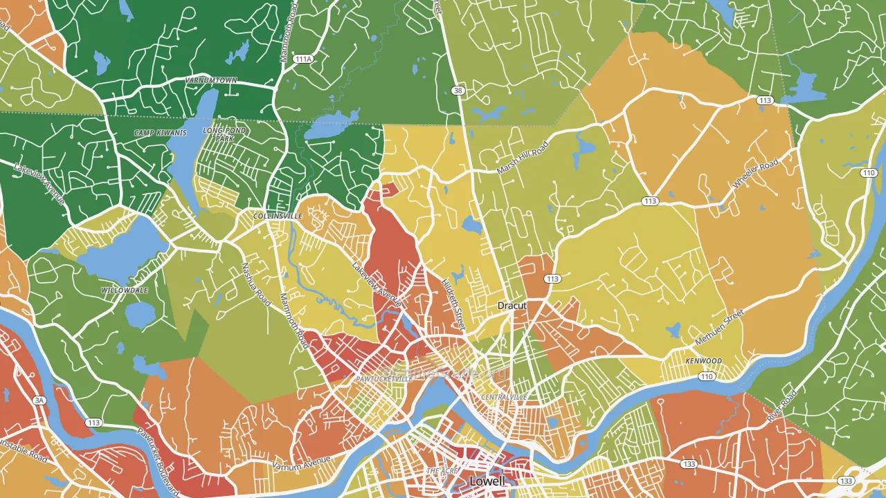 01826, MA Map of Drug-Related Crime Rates