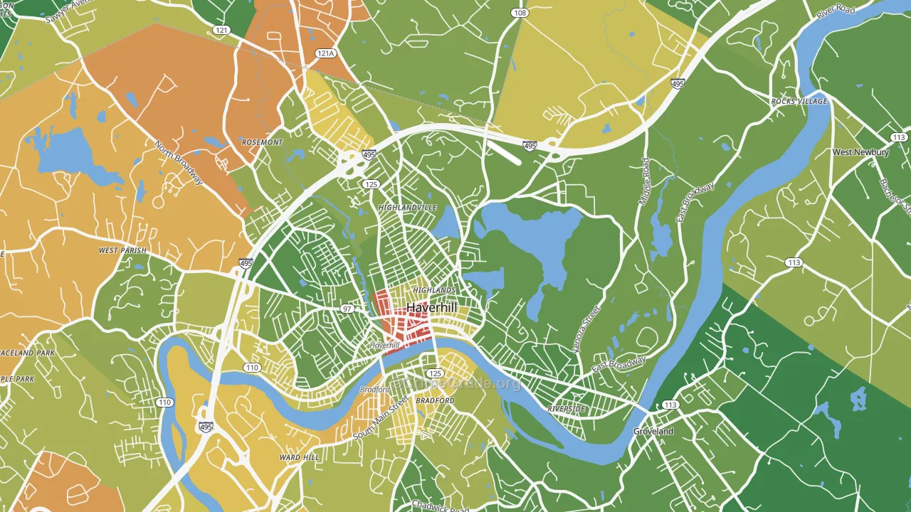 01830, MA Map of Drug-Related Crime Rates