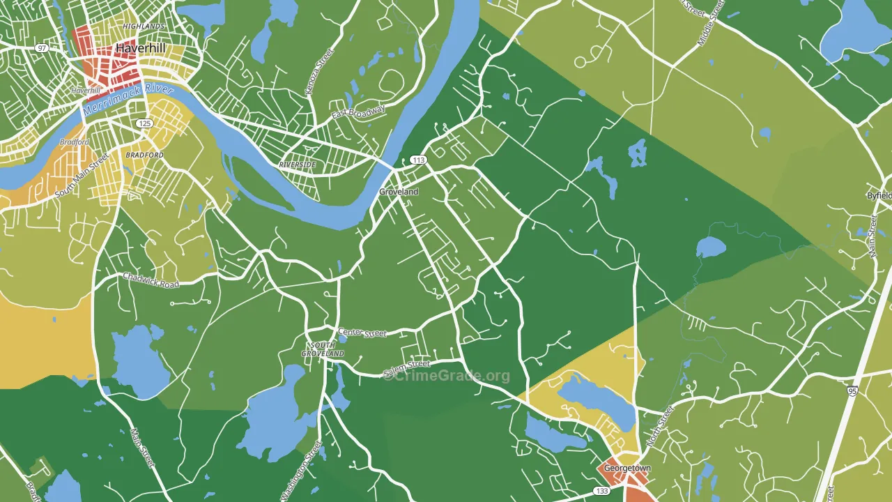 01834, MA Map of Drug-Related Crime Rates