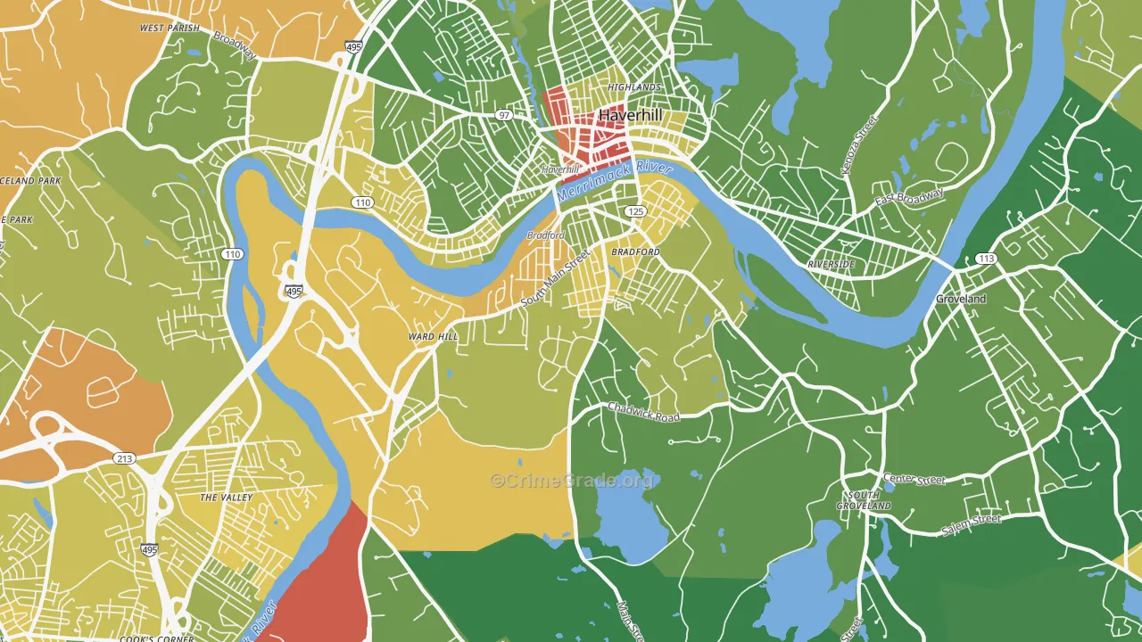 01835, MA Map of Drug-Related Crime Rates