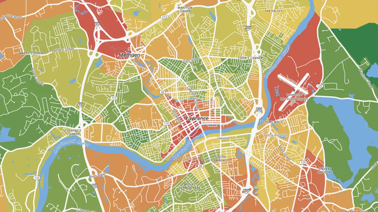 01841, MA Map of Drug-Related Crime Rates
