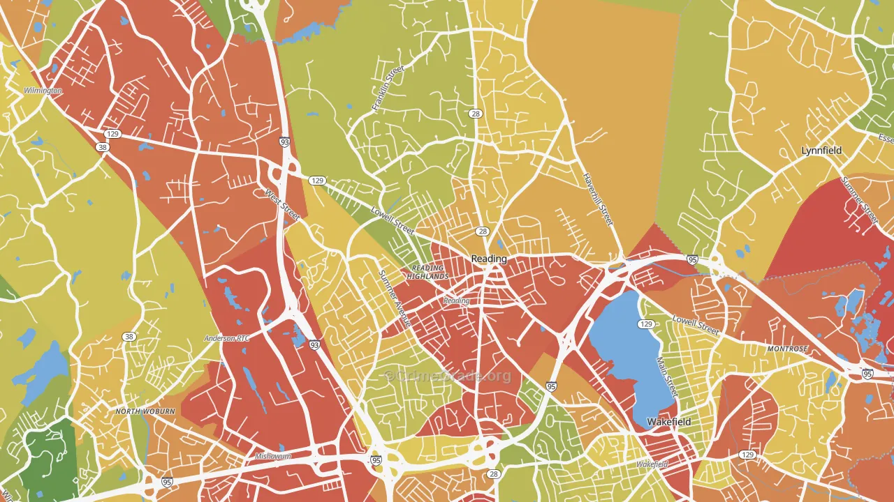 01867, MA Map of Drug-Related Crime Rates