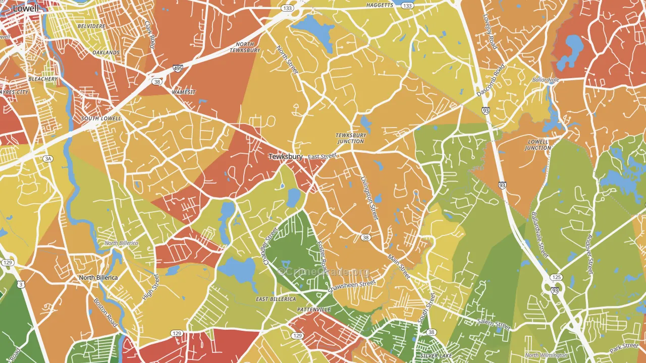 01876, MA Map of Drug-Related Crime Rates