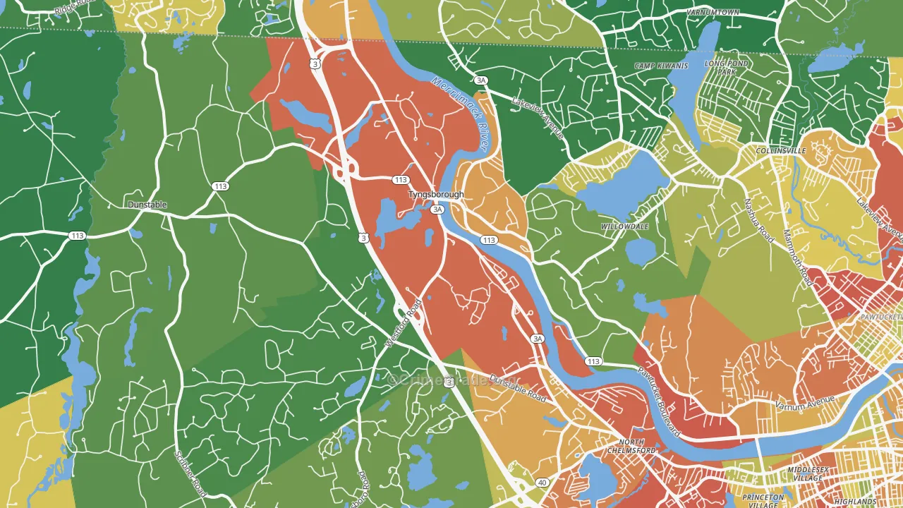 01879, MA Map of Drug-Related Crime Rates