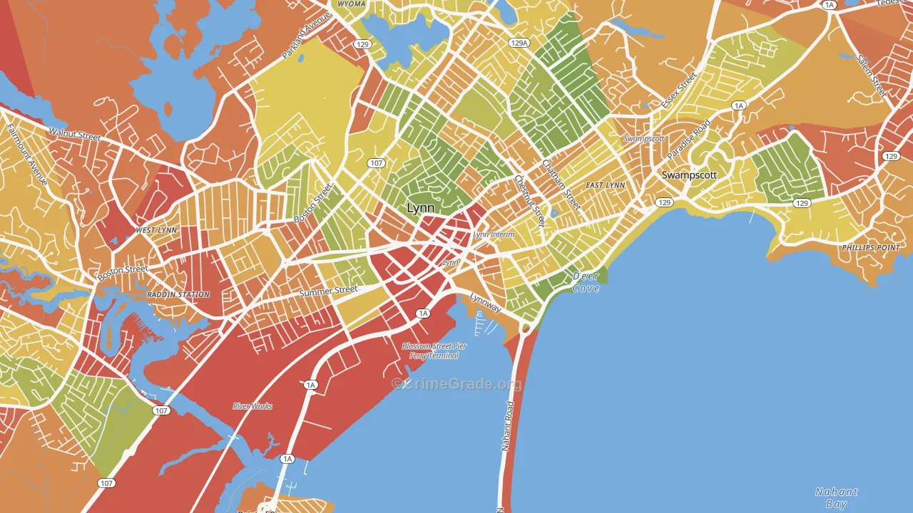 01901, MA Map of Drug-Related Crime Rates