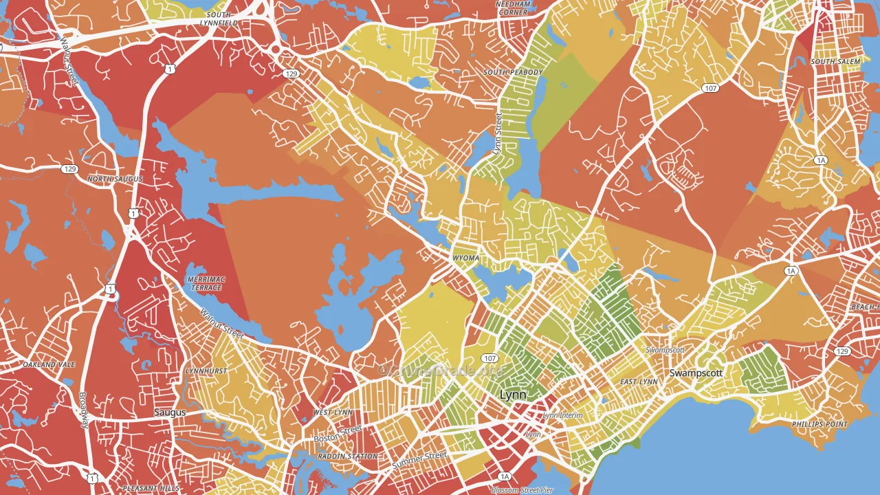 01904, MA Map of Drug-Related Crime Rates