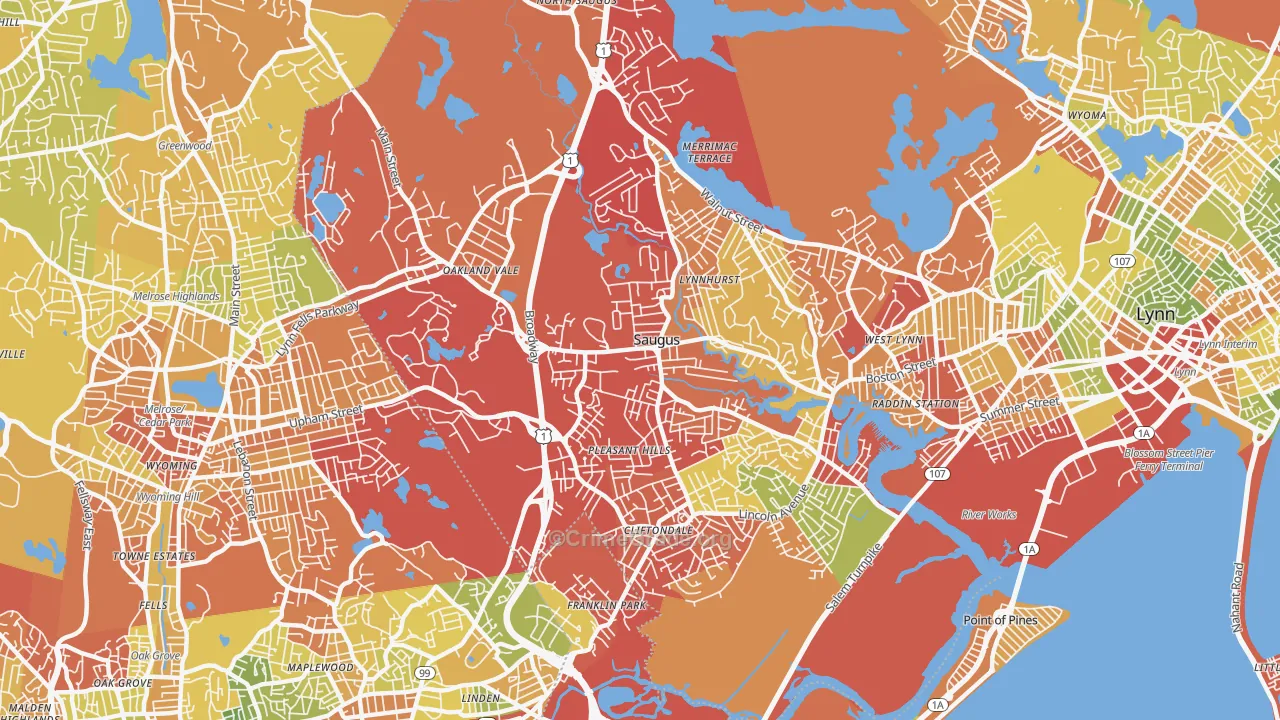 01906, MA Map of Drug-Related Crime Rates