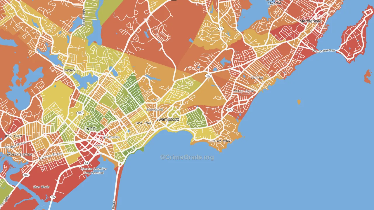 01907, MA Map of Drug-Related Crime Rates