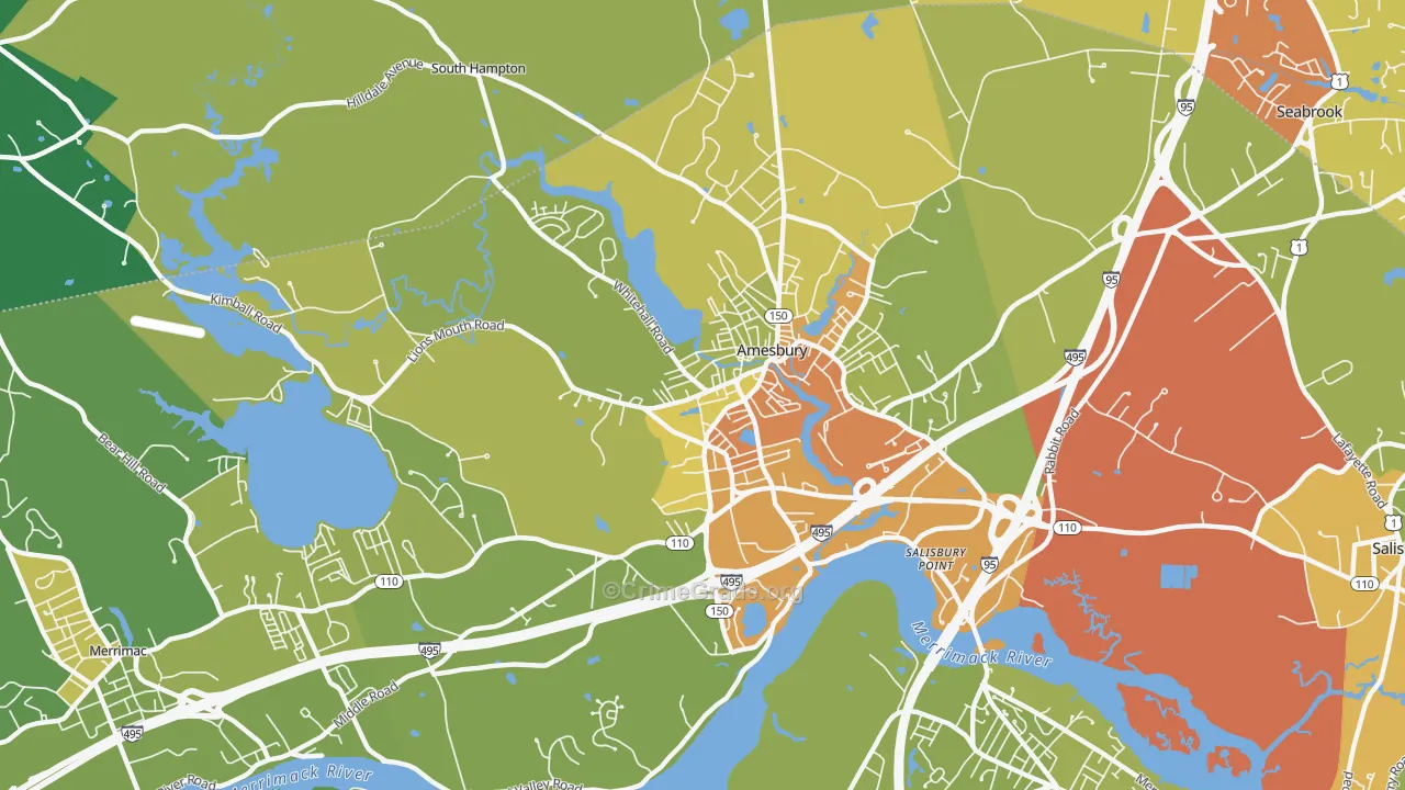 01913, MA Map of Drug-Related Crime Rates