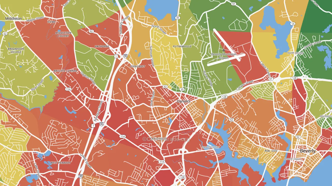 01923, MA Map of Drug-Related Crime Rates