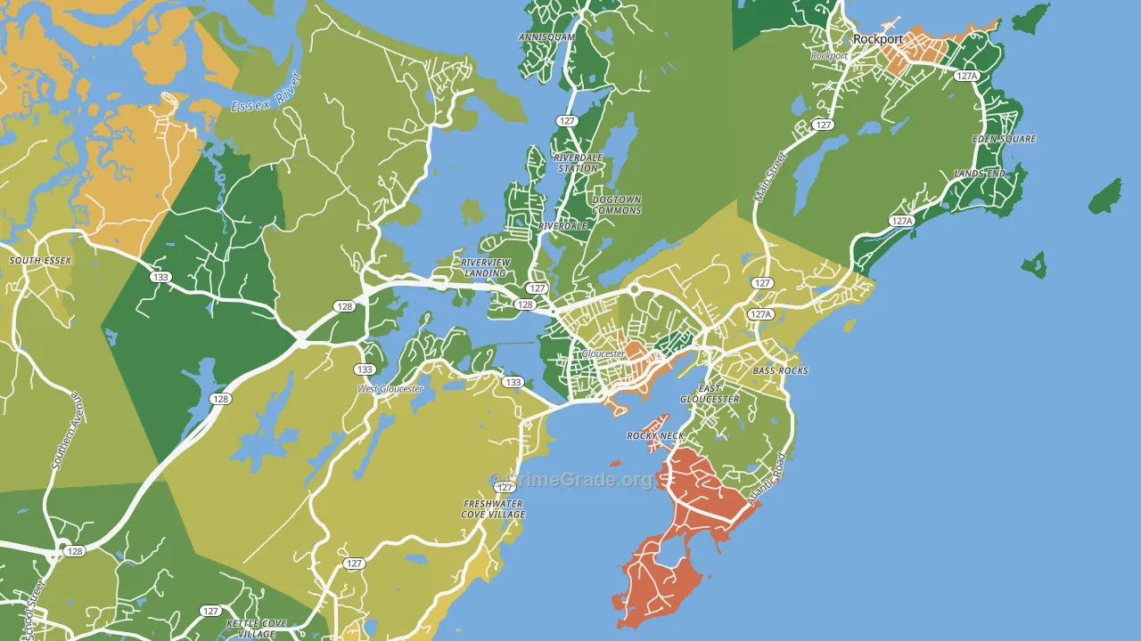 01930, MA Map of Drug-Related Crime Rates