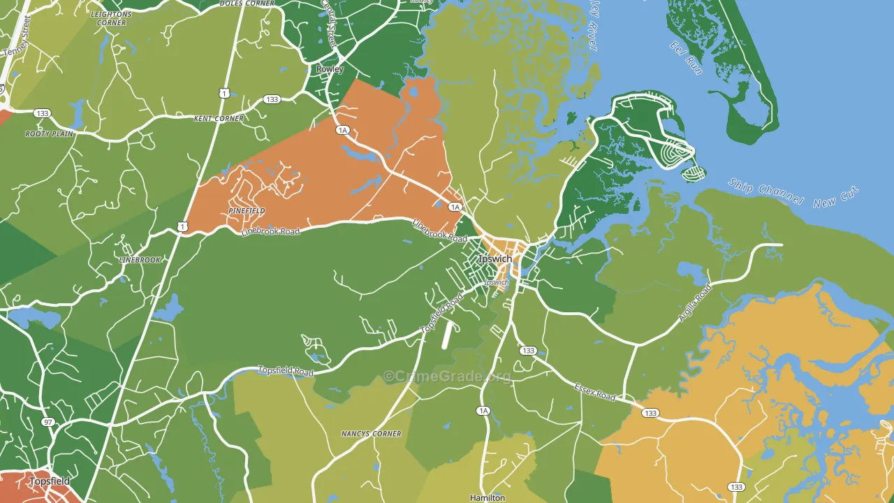 01938, MA Map of Drug-Related Crime Rates