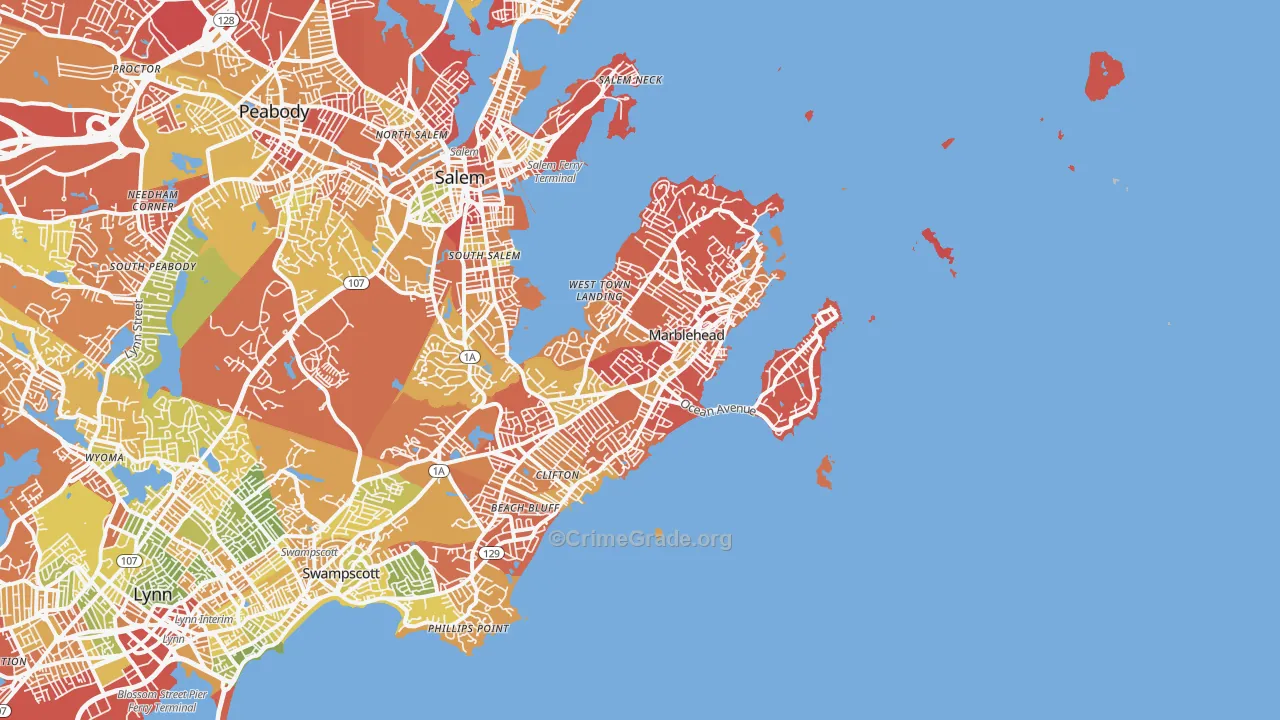 01945, MA Map of Drug-Related Crime Rates