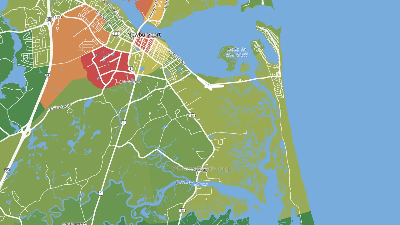 01951, MA Map of Drug-Related Crime Rates
