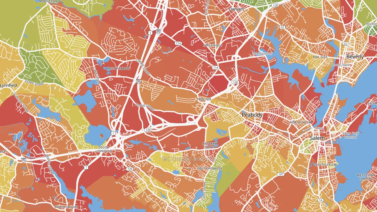 01960, MA Map of Drug-Related Crime Rates