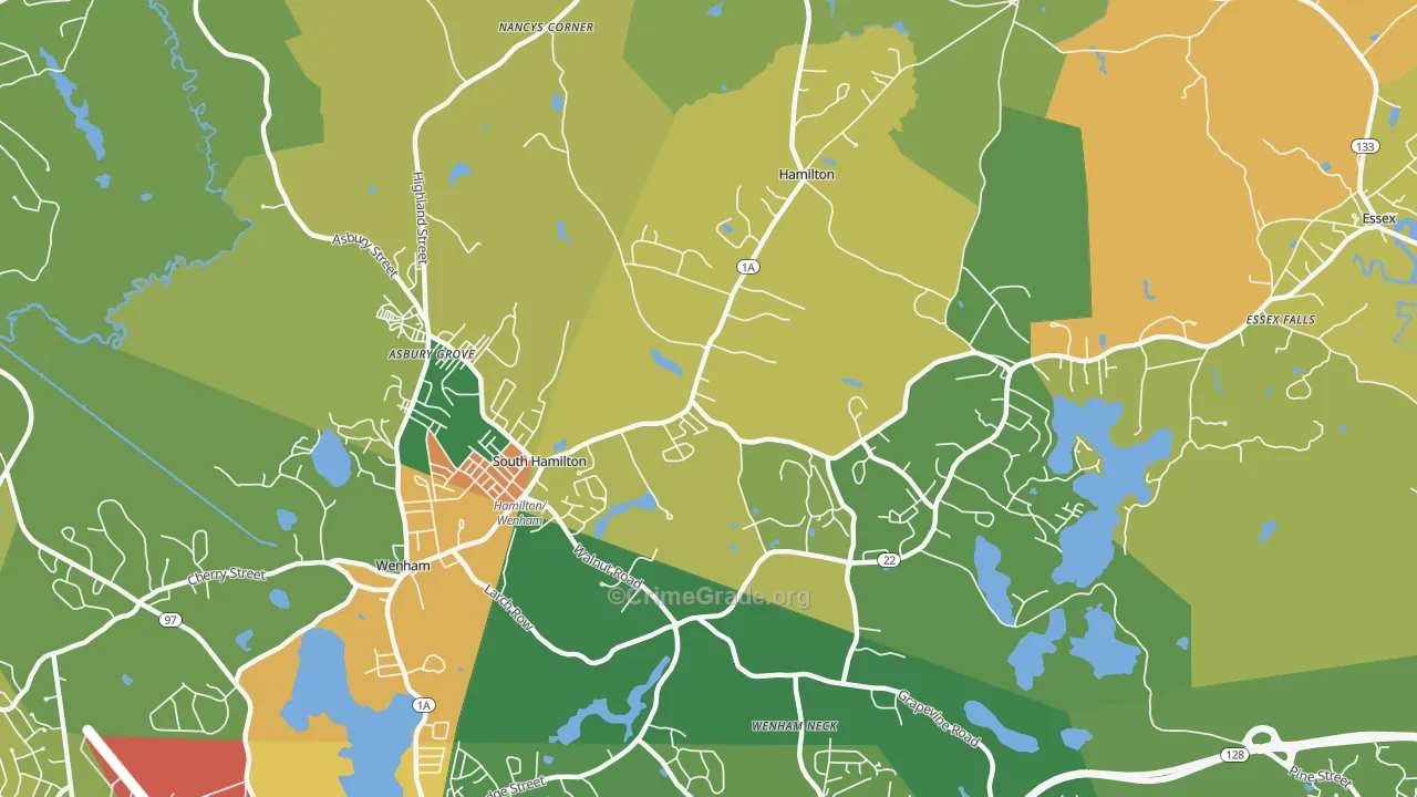 01982, MA Map of Drug-Related Crime Rates