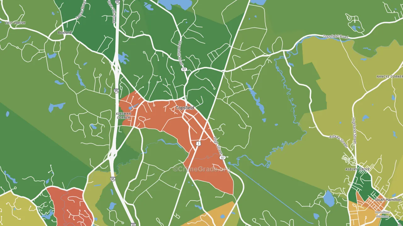 01983, MA Map of Drug-Related Crime Rates
